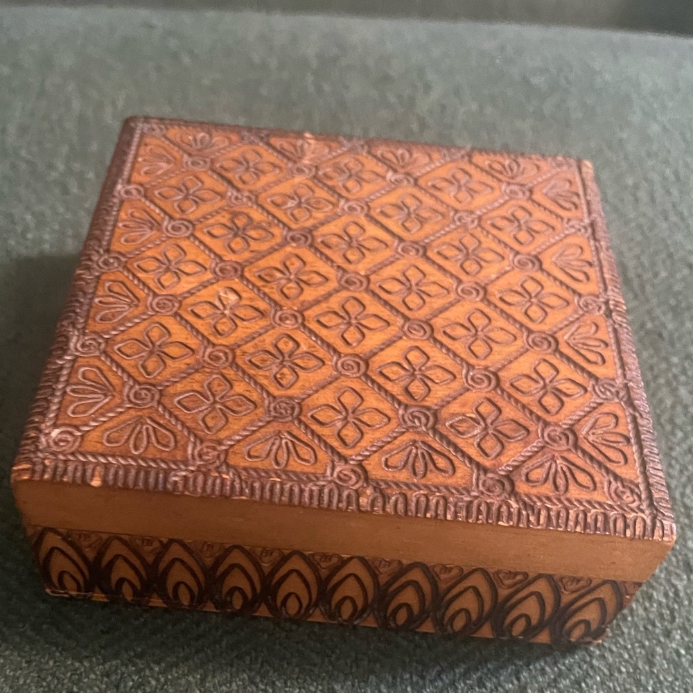 Intricately Carved Wooden Box